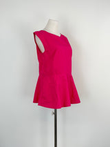 Sofie D'Hoore Raspberry 'Benedict' Peplum Top - AU10