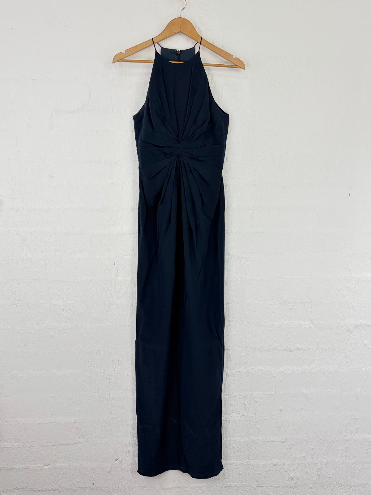 Zimmermann Navy Silk Draped Gown - AU8