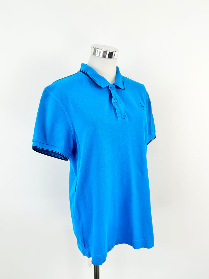 McQ Cerulean Blue Polo Top - XL