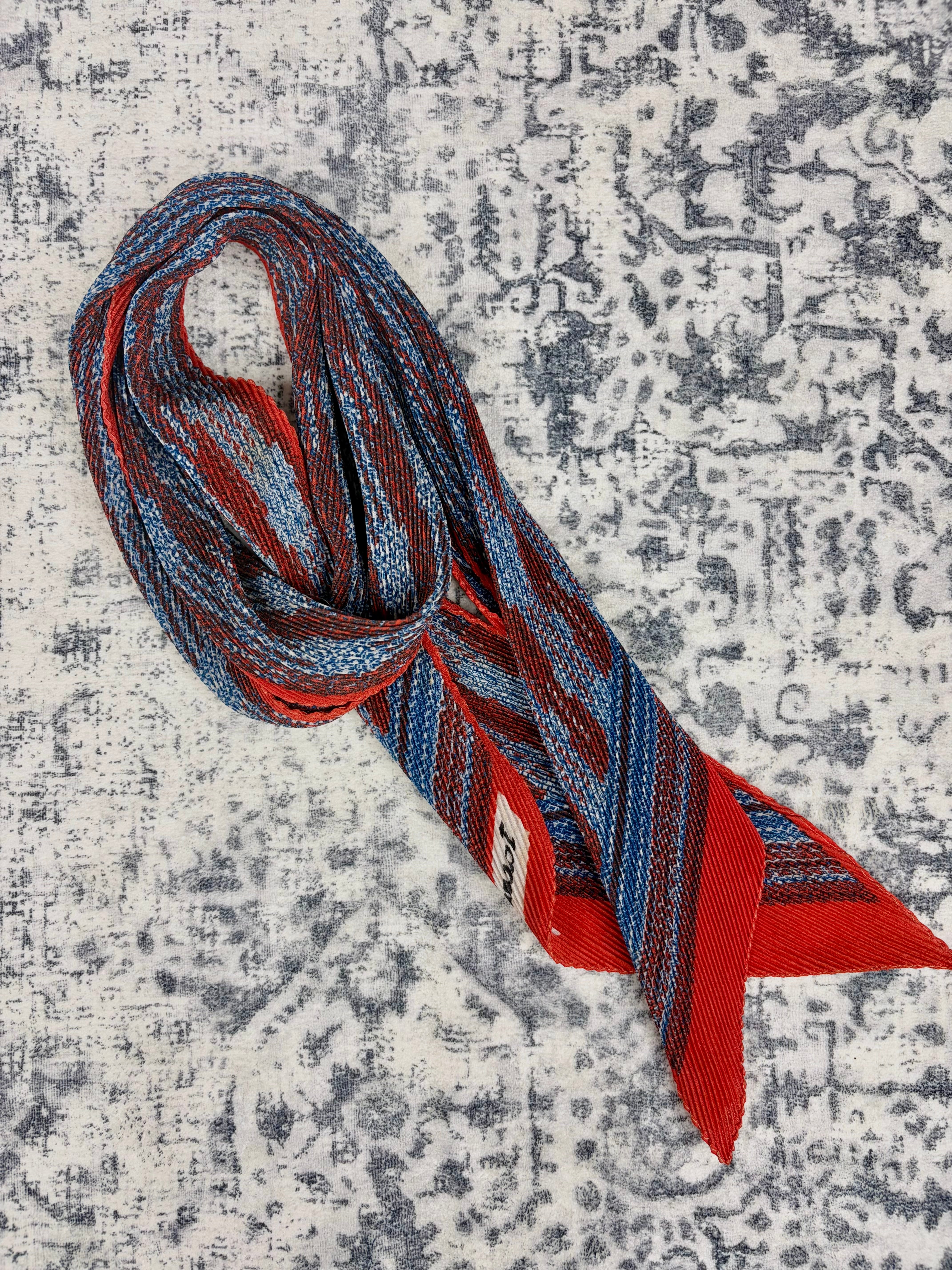Vintage Jacqmar Plisse Patterned Scarf