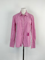 DMN Magenta Check Cotton Long Sleeve Shirt - AU8