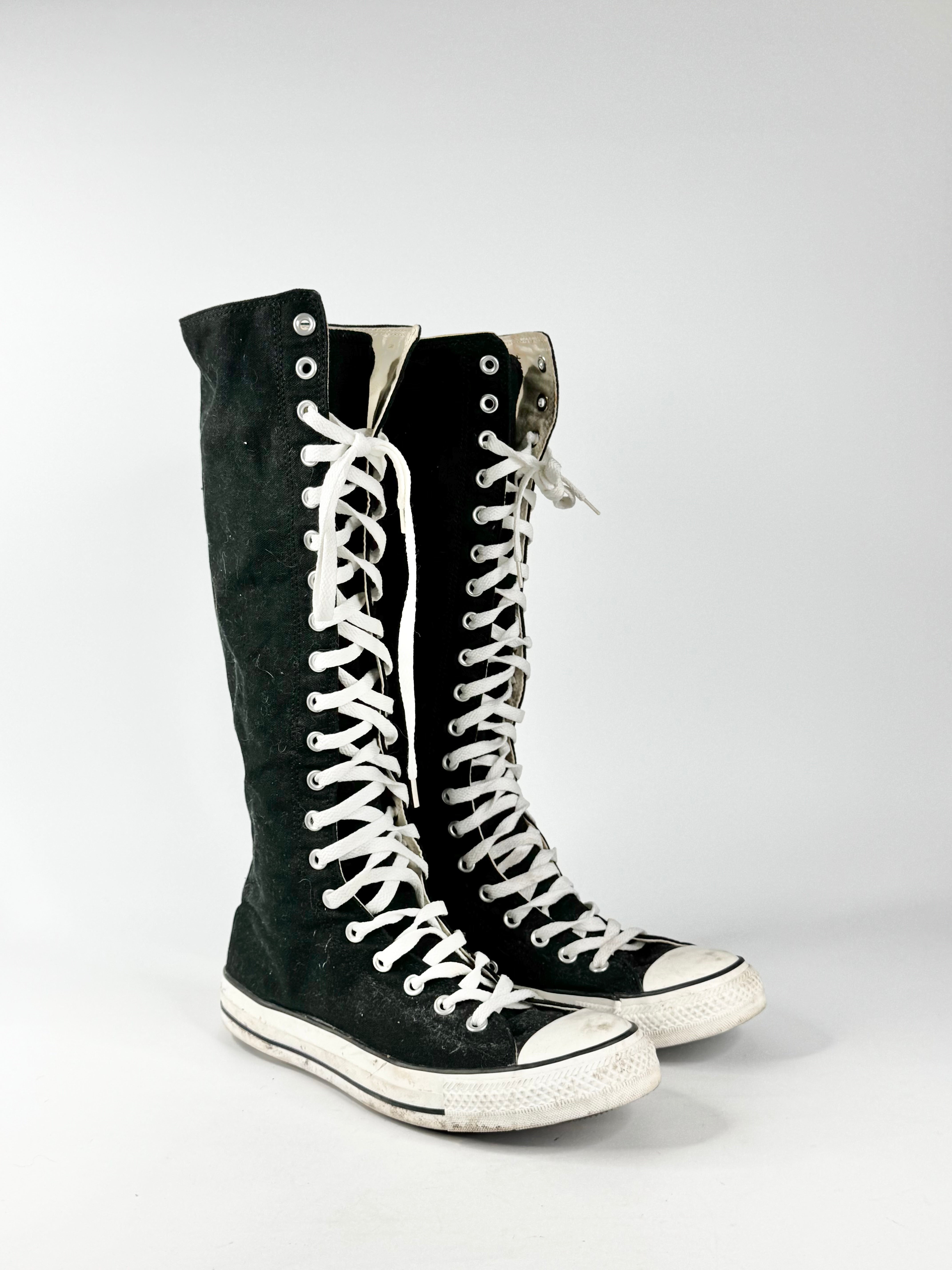 Converse Chuck Taylor Knee High Black Lace Ups - EU42.5/UK9