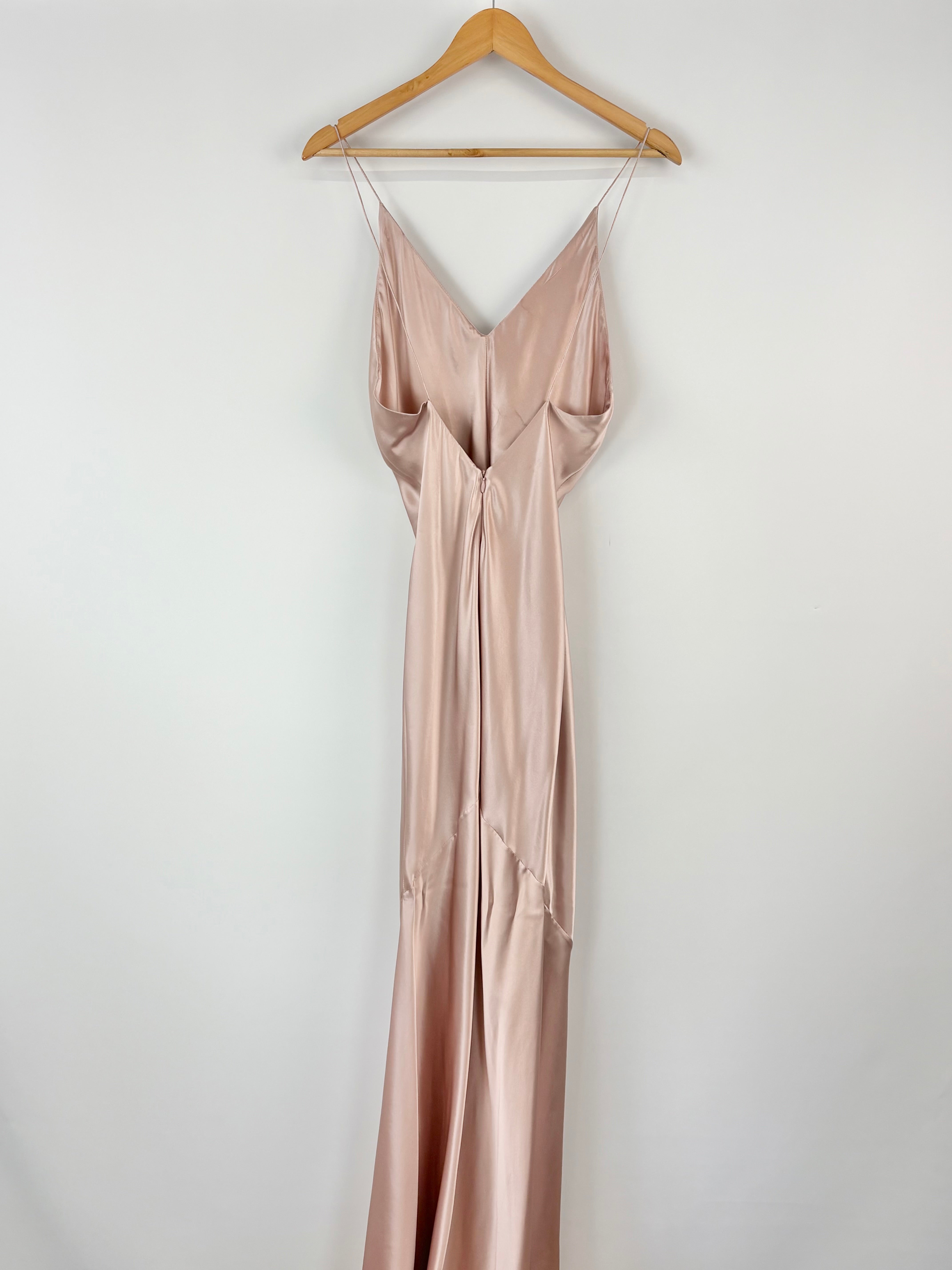 Michael Lo Sordo Dusty Mauve Silk Dress - AU12
