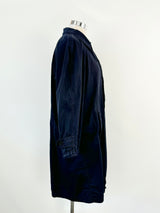 Vintage Valentino Jeans Navy Cotton Trench Coat - AU10