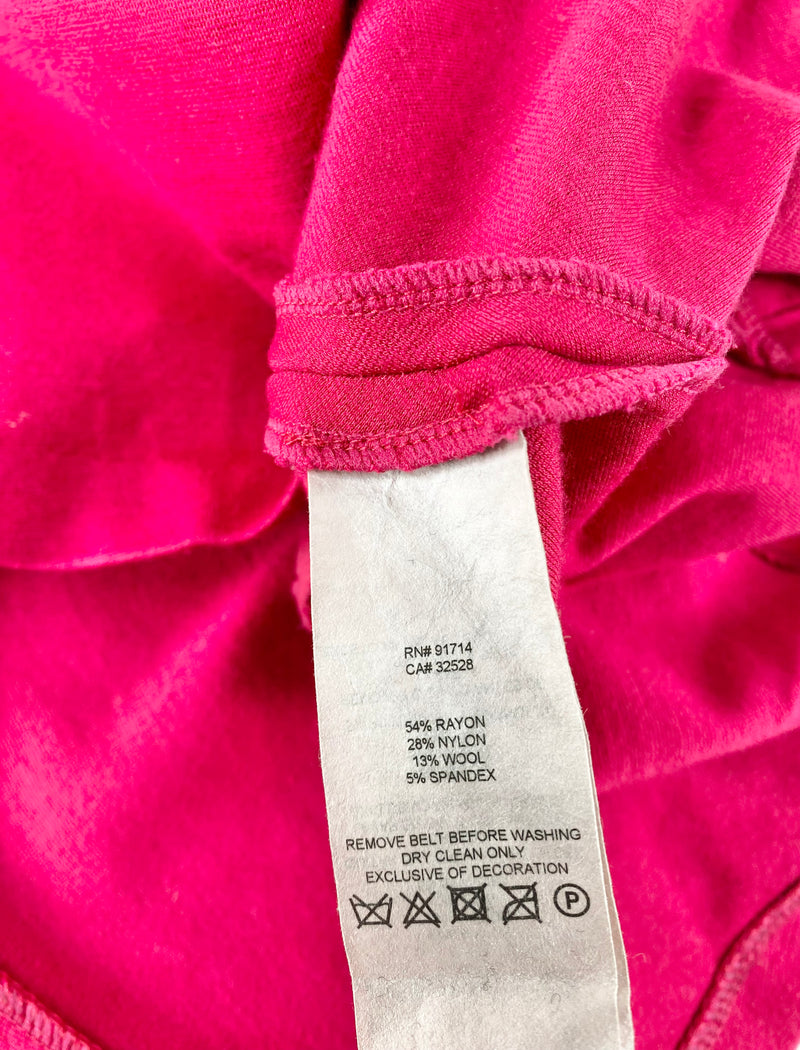Armani Exchange Hot Pink Wool Blend Skater Dress - AU12