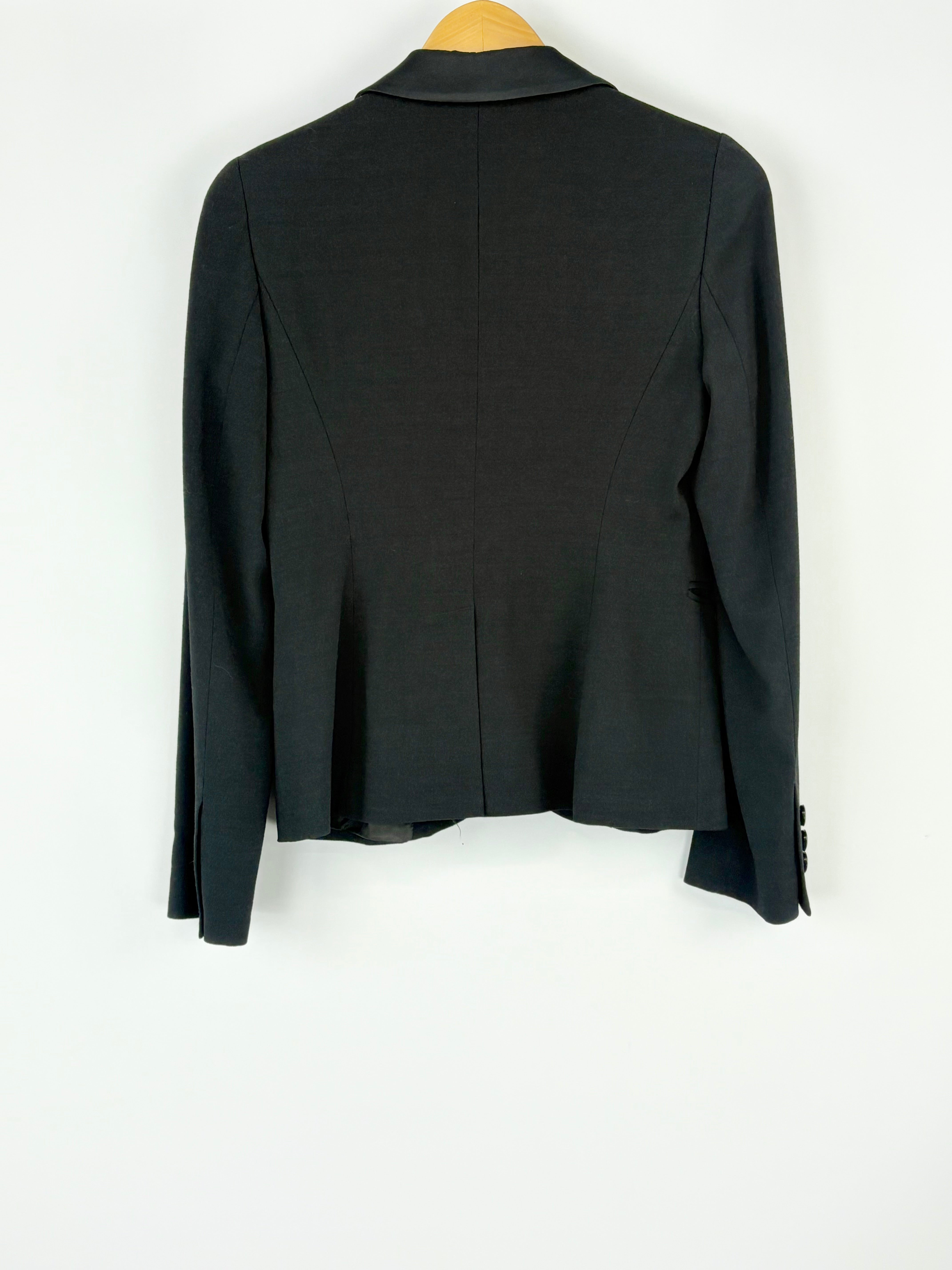 Emporio Armani Black Crepe Blazer - AU8