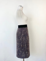 Visage Grey & Purple Tweed Pencil Skirt - AU10