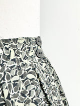 Vintage Karl Lagerfeld Floral Polyester Pleated Skirt - AU10