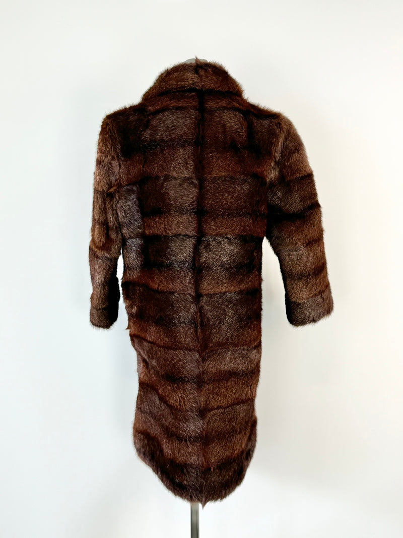 Vintage 70s Brown Marmot Fur Cut - AU10/12