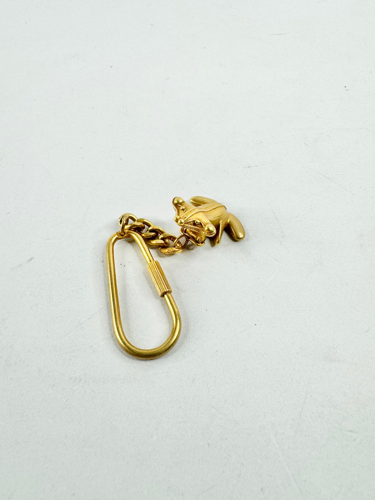 24ct Gold Plated Frog Key Ring