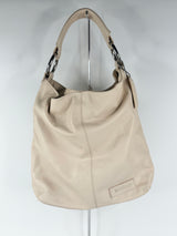 Manzoni Creamy Grained Leather Handbag