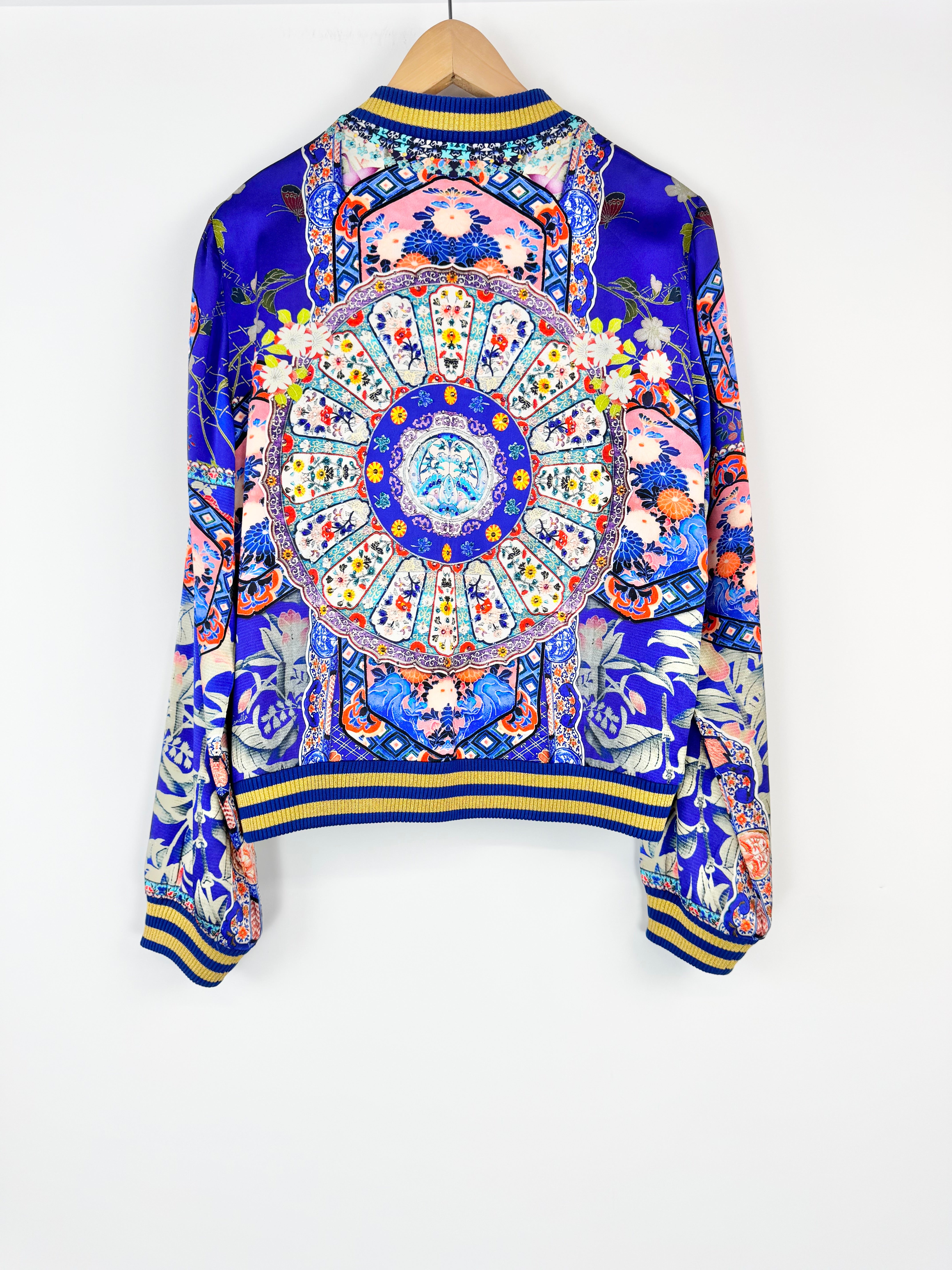 Camilla Blue 'Saturn Sister' Silk Bomber Jacket - AU10/12