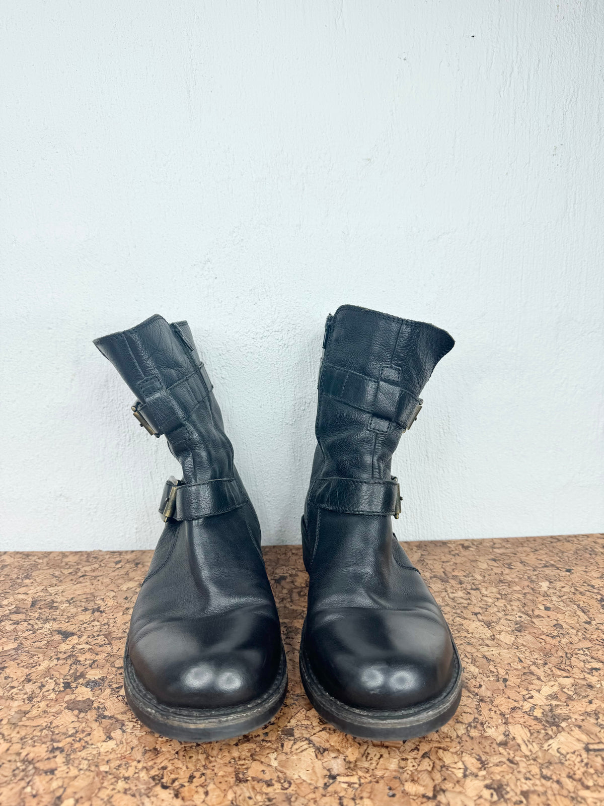 Vintage Co-Op by Barneys of New York Black Biker Style Boots - EU42/43