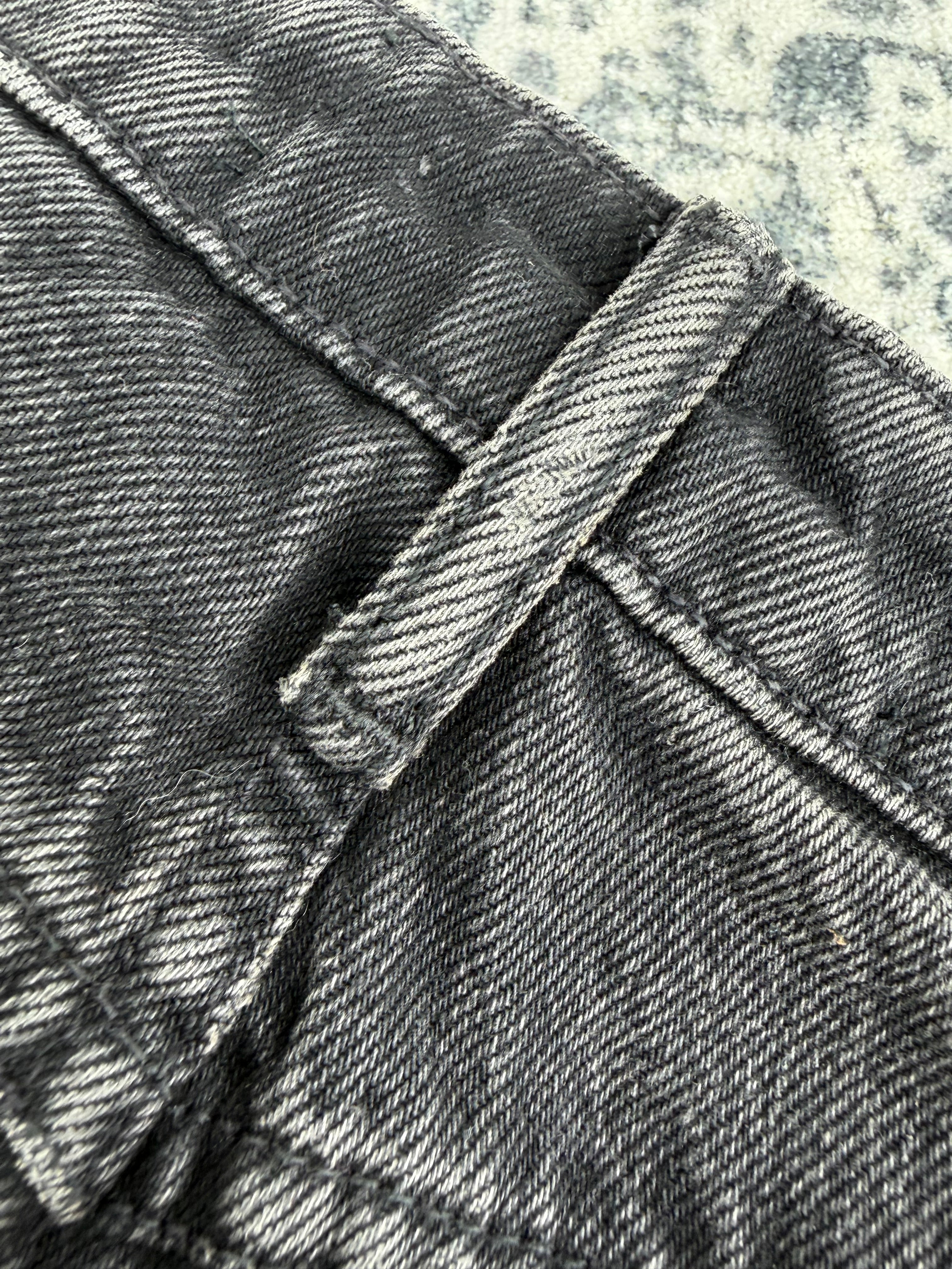 Alexander Wang Denim Mini Skirt with Peep Lining - AU6