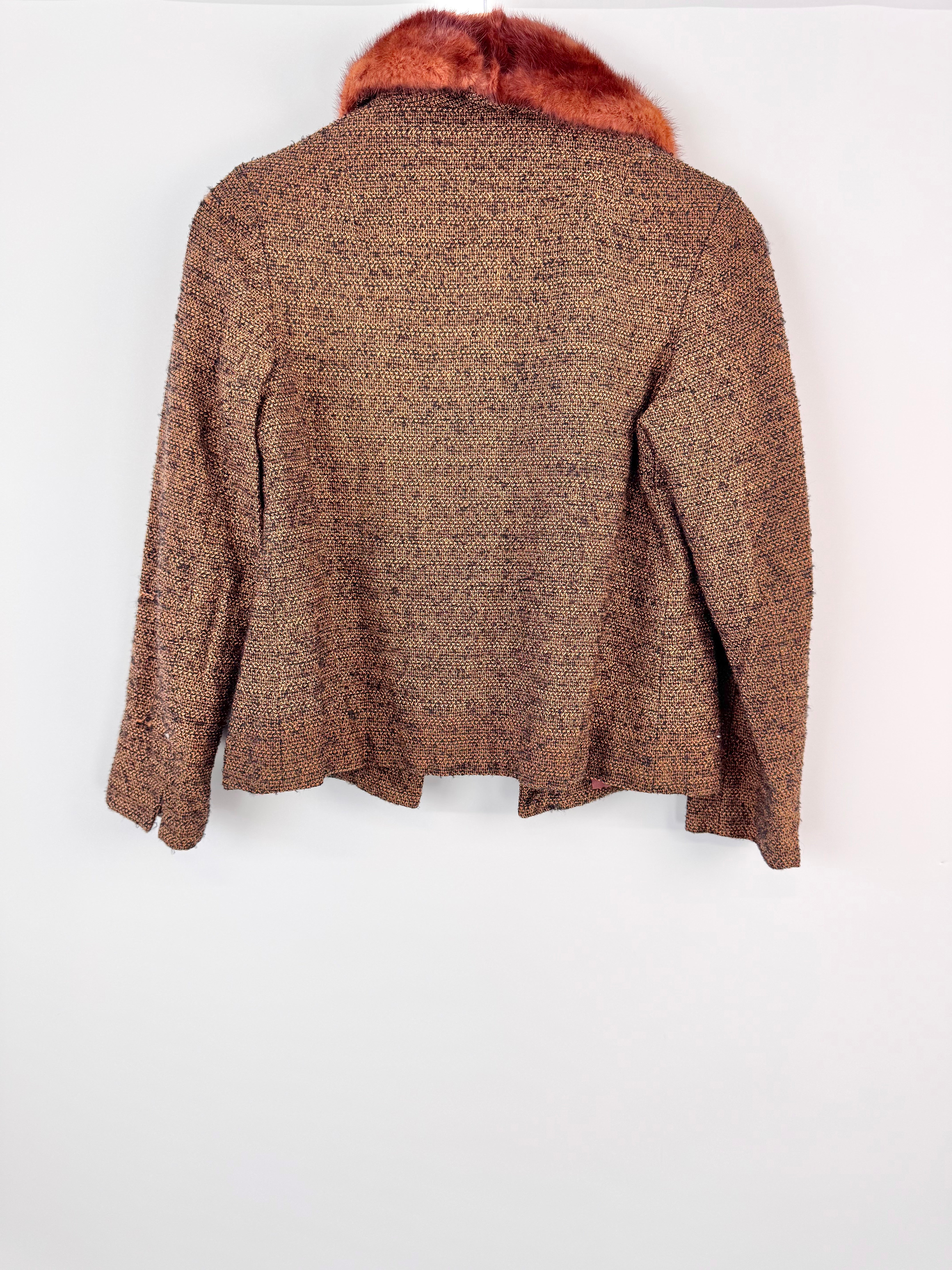 VINTAGE KARTER WOOL JACKET WITH FUR TRIM - AU6