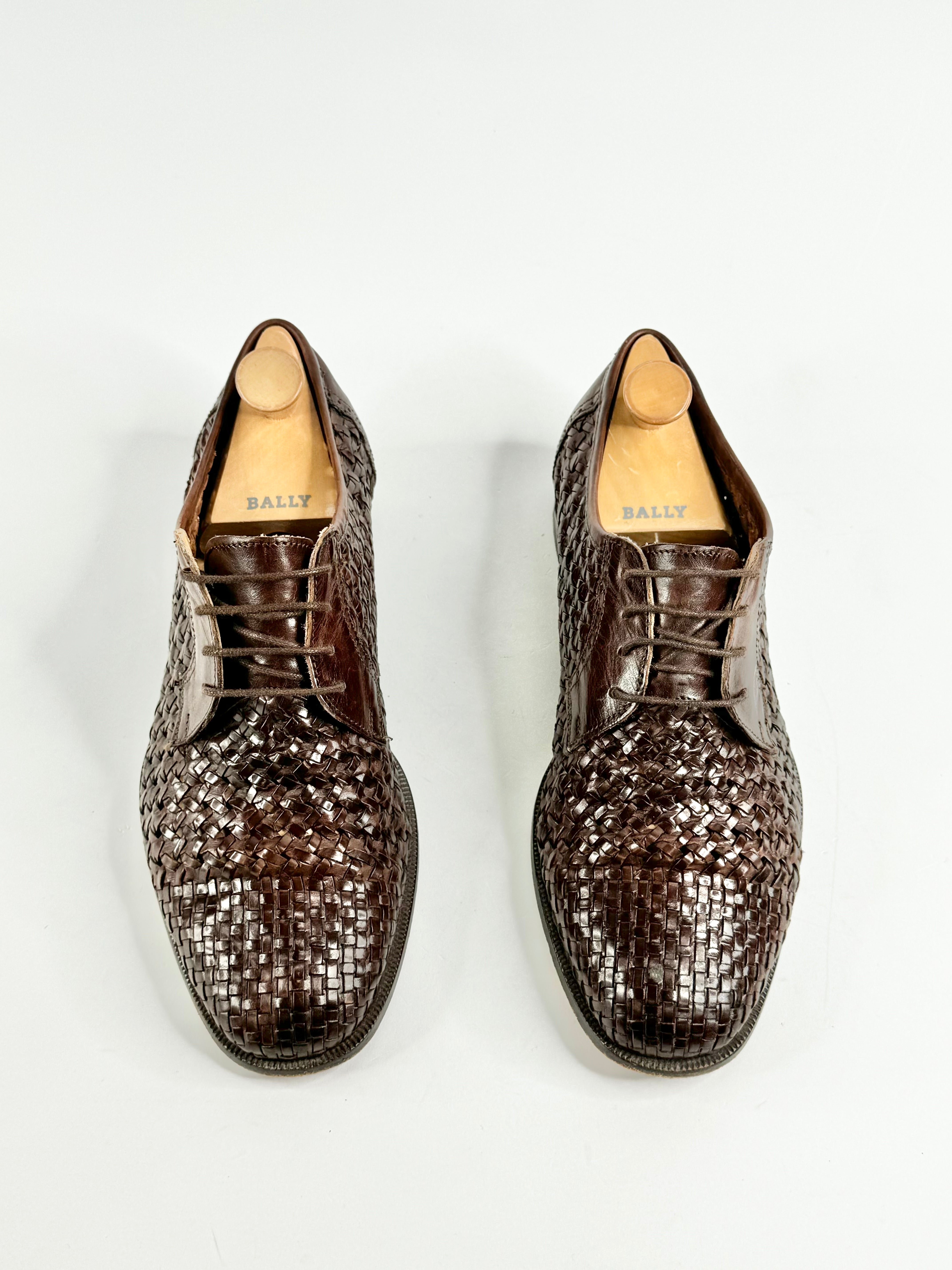 Bally Brown Woven Lace ups - EU41