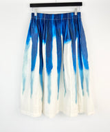 Marni 'Dripping Daisy' Balloon Royal Blue & White Skirt - AU10