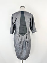 Spijkers En Spijkers Grey Silk Dress - AU12