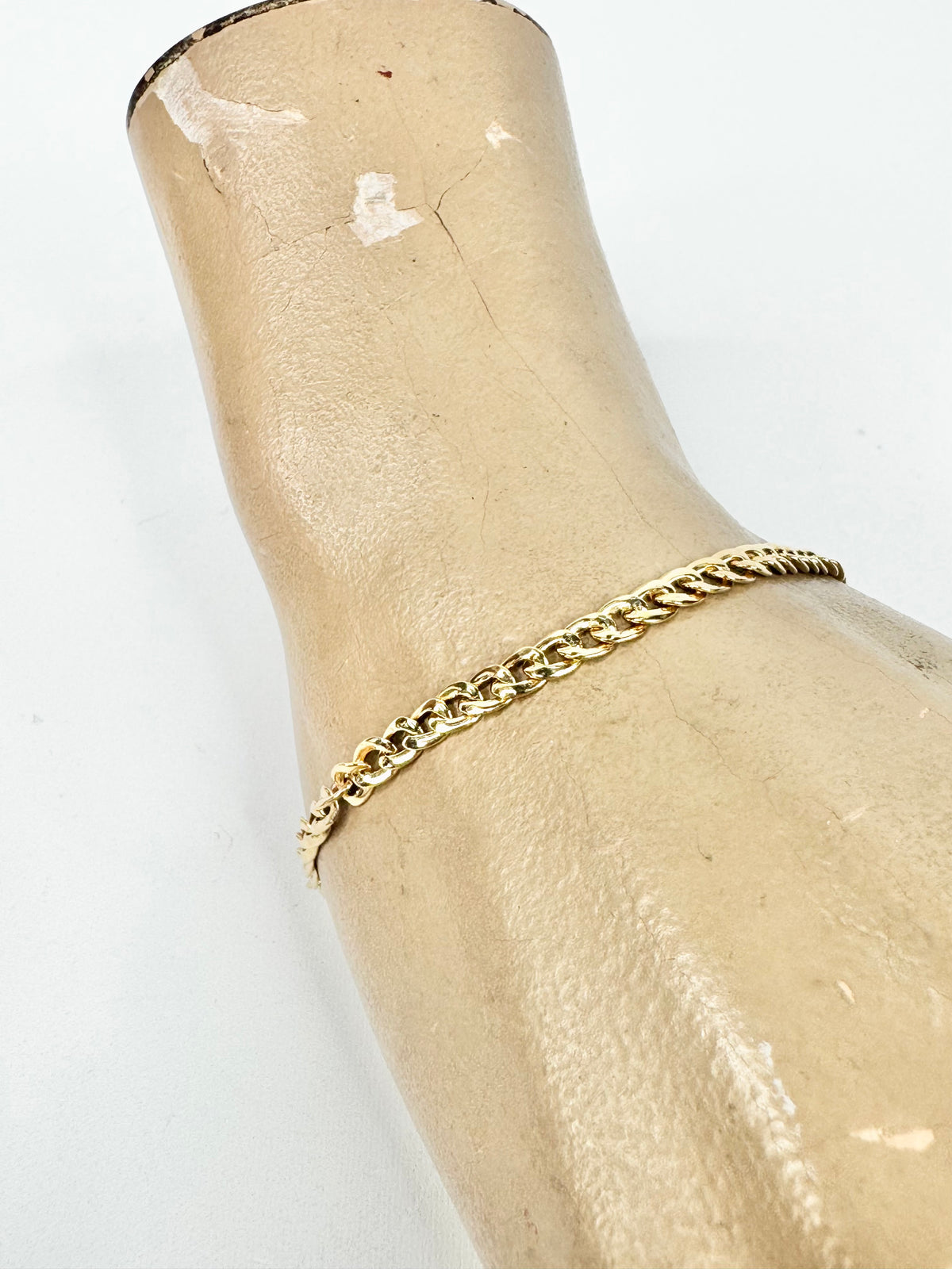 9ct Gold Flat Curb Chain Bracelet