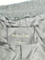 Massimo Dutti Black Tweed Coat - AU10