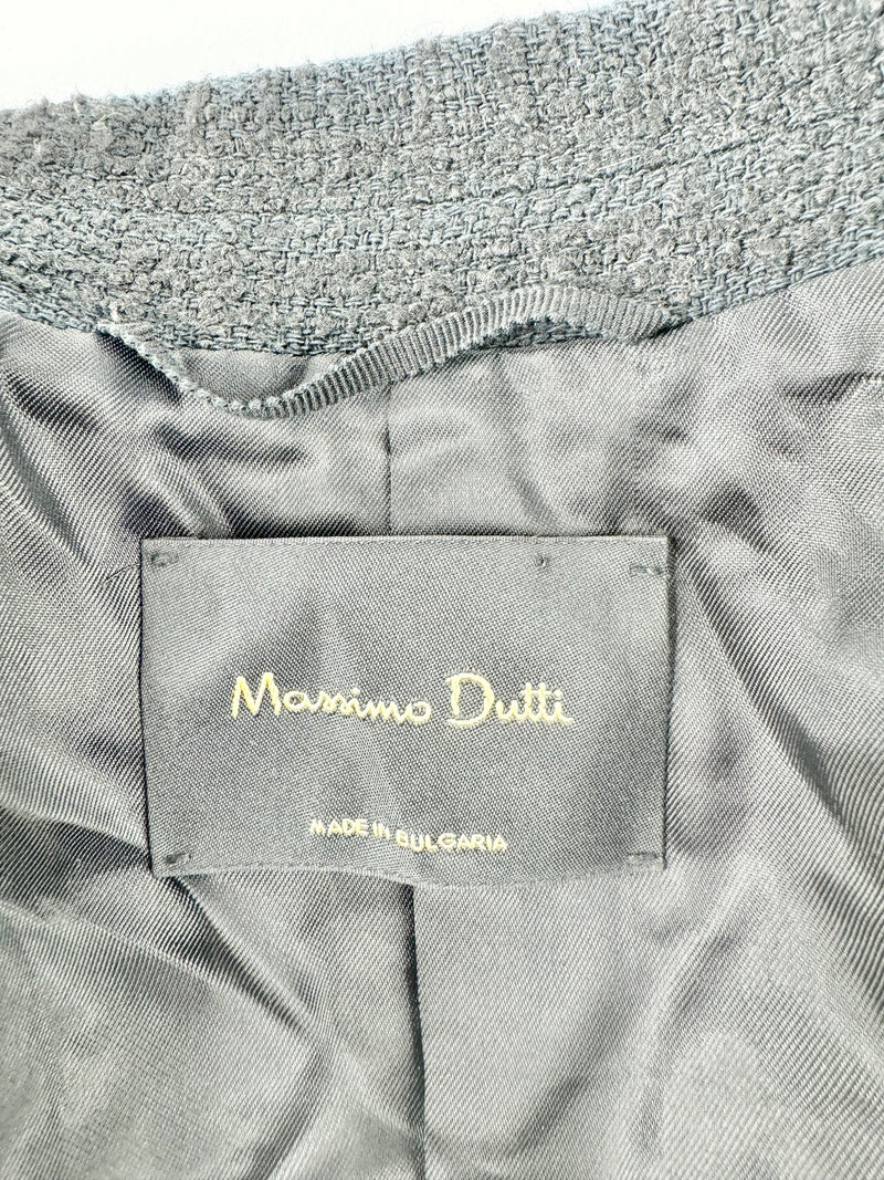 Massimo Dutti Black Tweed Coat - AU10