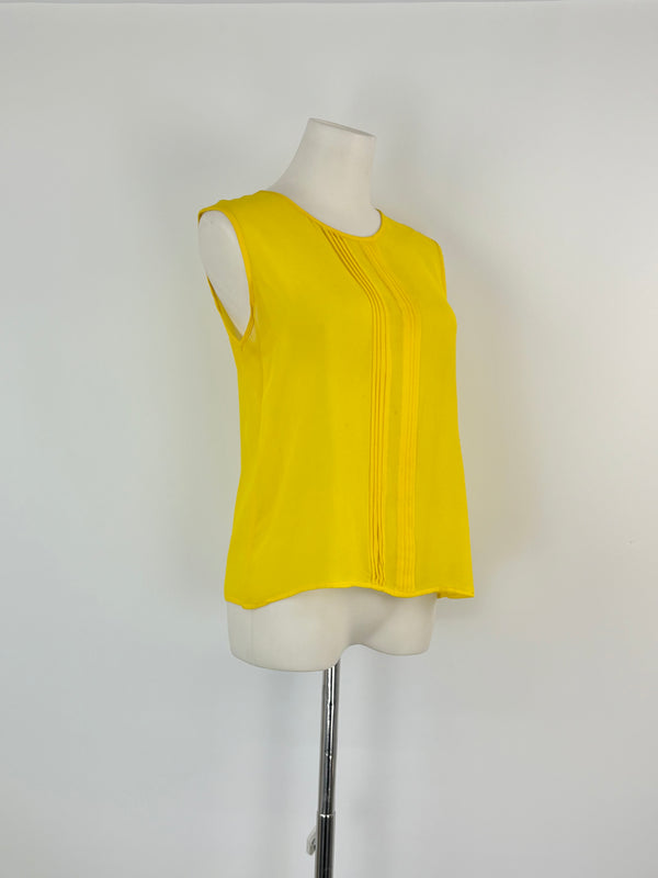 Gorman Canary-Yellow Sleeveless Silk Top - AU10