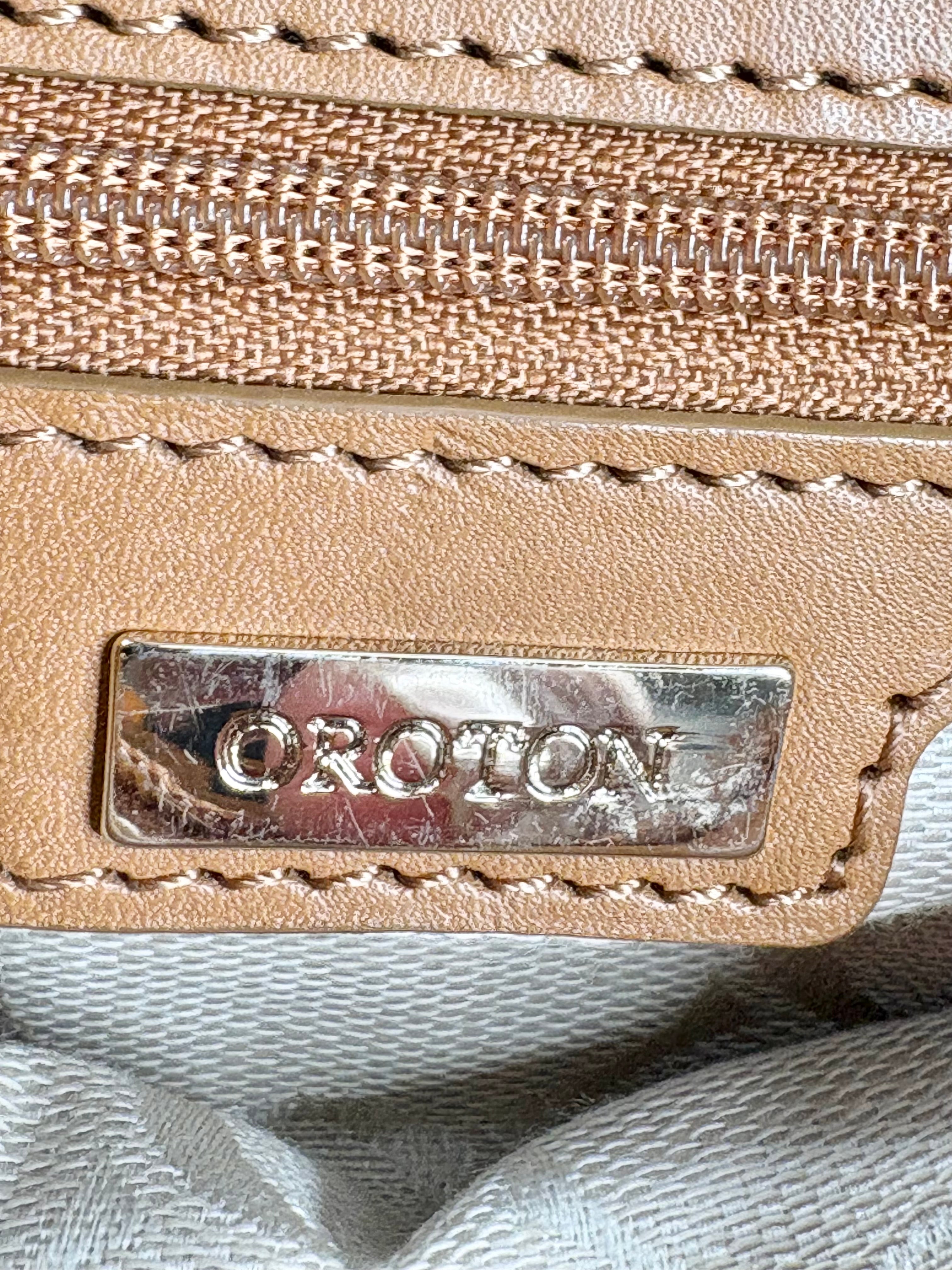 Oroton Cinnamon Leather Small Crossbody Bag