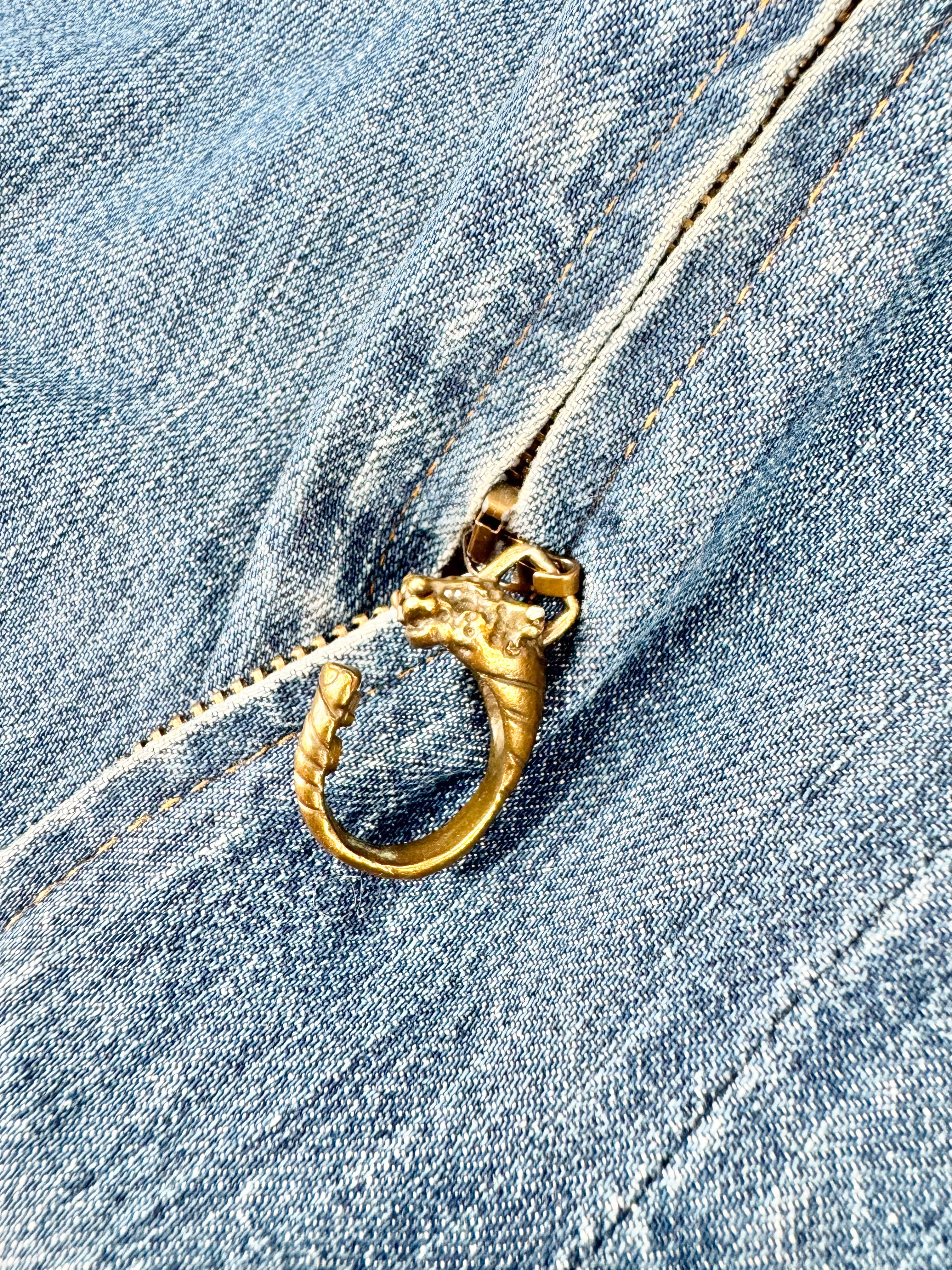 Y2K Just Cavalli Western Style Denim Skirt - AU12