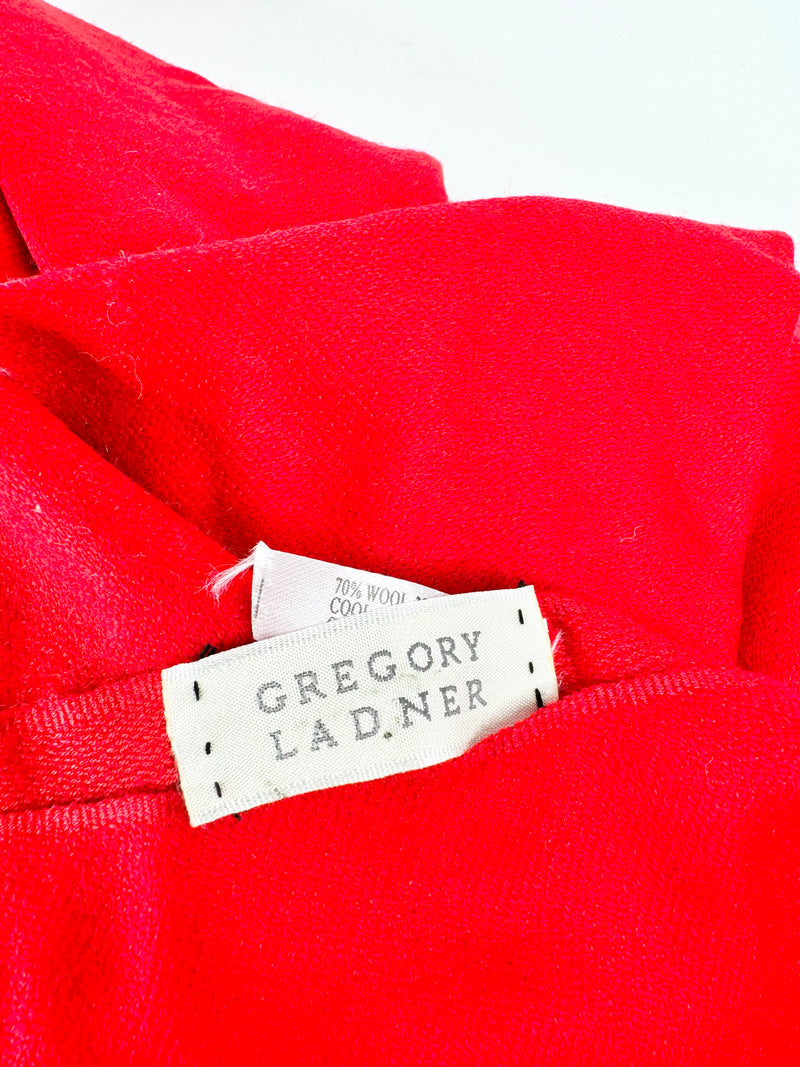 Gregory Ladner Crimson Silk & Wool Scarf