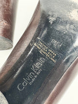 Calvin Klein Chocolate Brown Leather Pumps - EU39