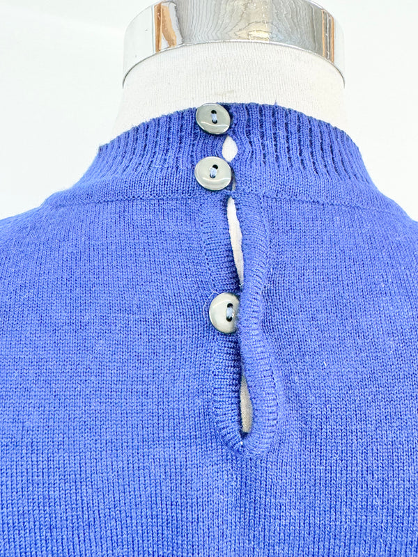 Vintage Hand Made Blue & Yellow Three Piece Suit - AU12/14