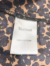 Morrison Black & Copper Floral Camo Ruched Maxi Dress  - AU8