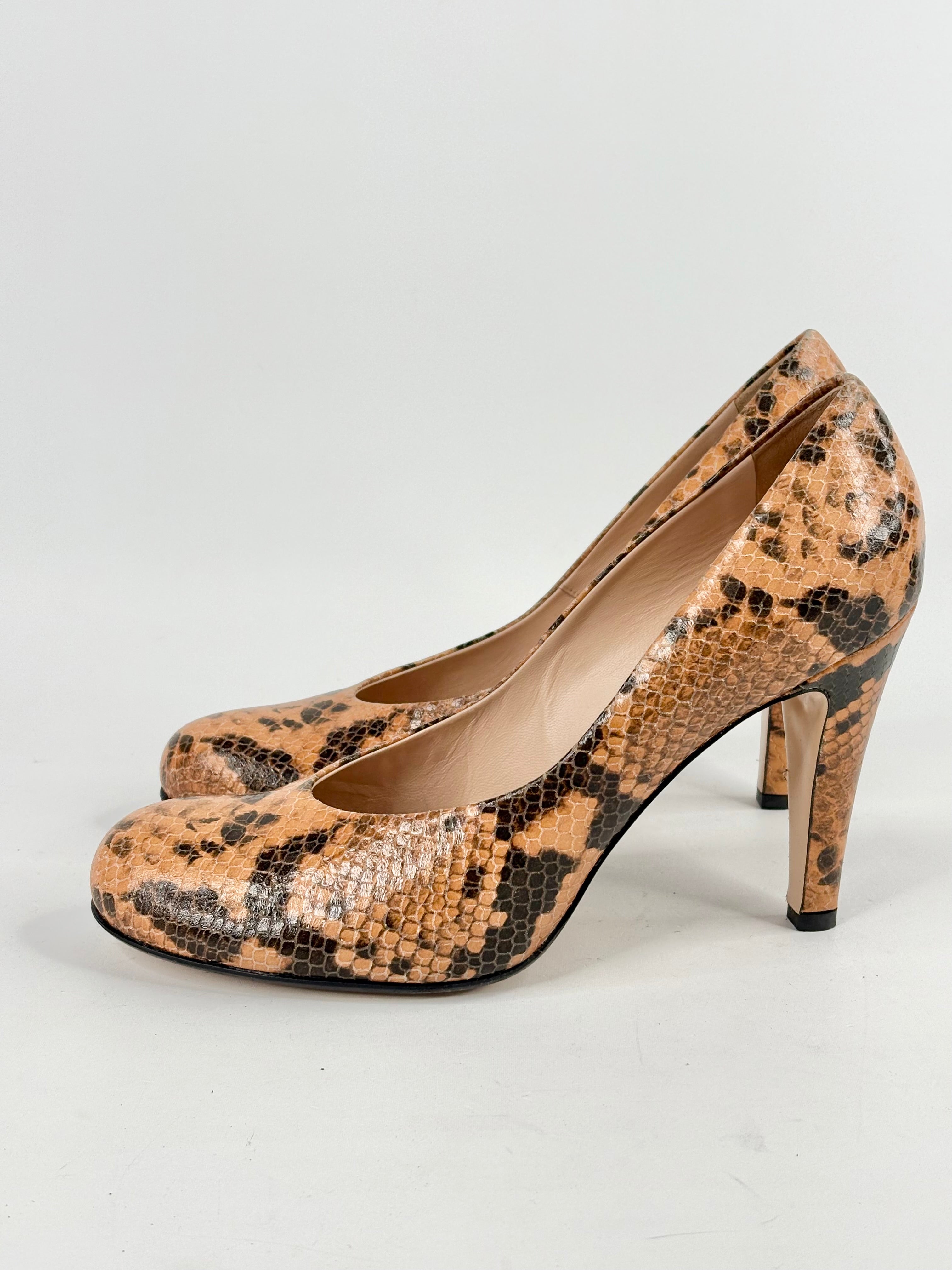 Scanlan Theodore Snake-Print Leather Pumps - EU41