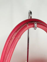 Oroton Crimson Red Leather Briefcase Bag