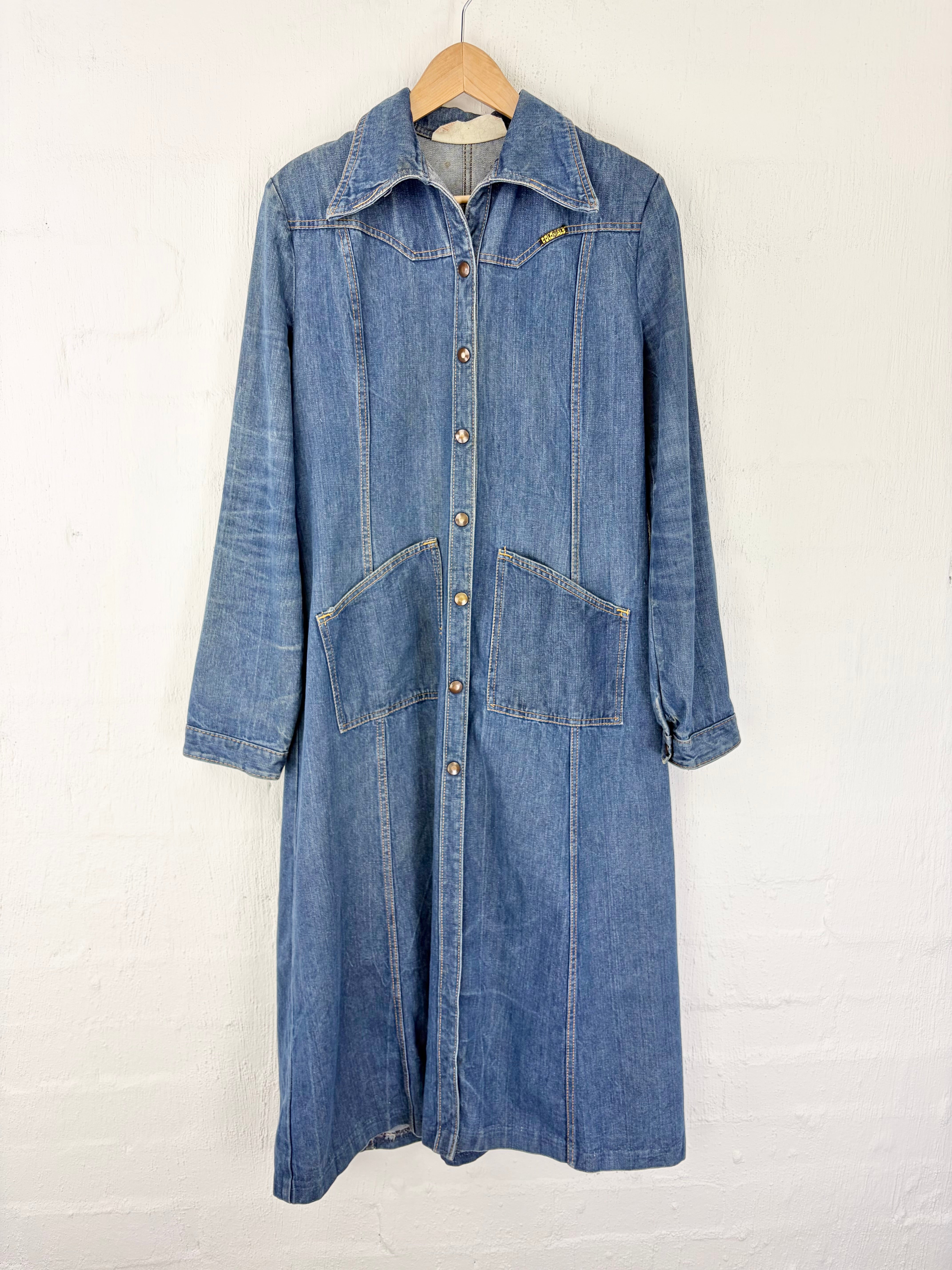 Vintage Colonials Denim Button Down Maxi Dress - AU10