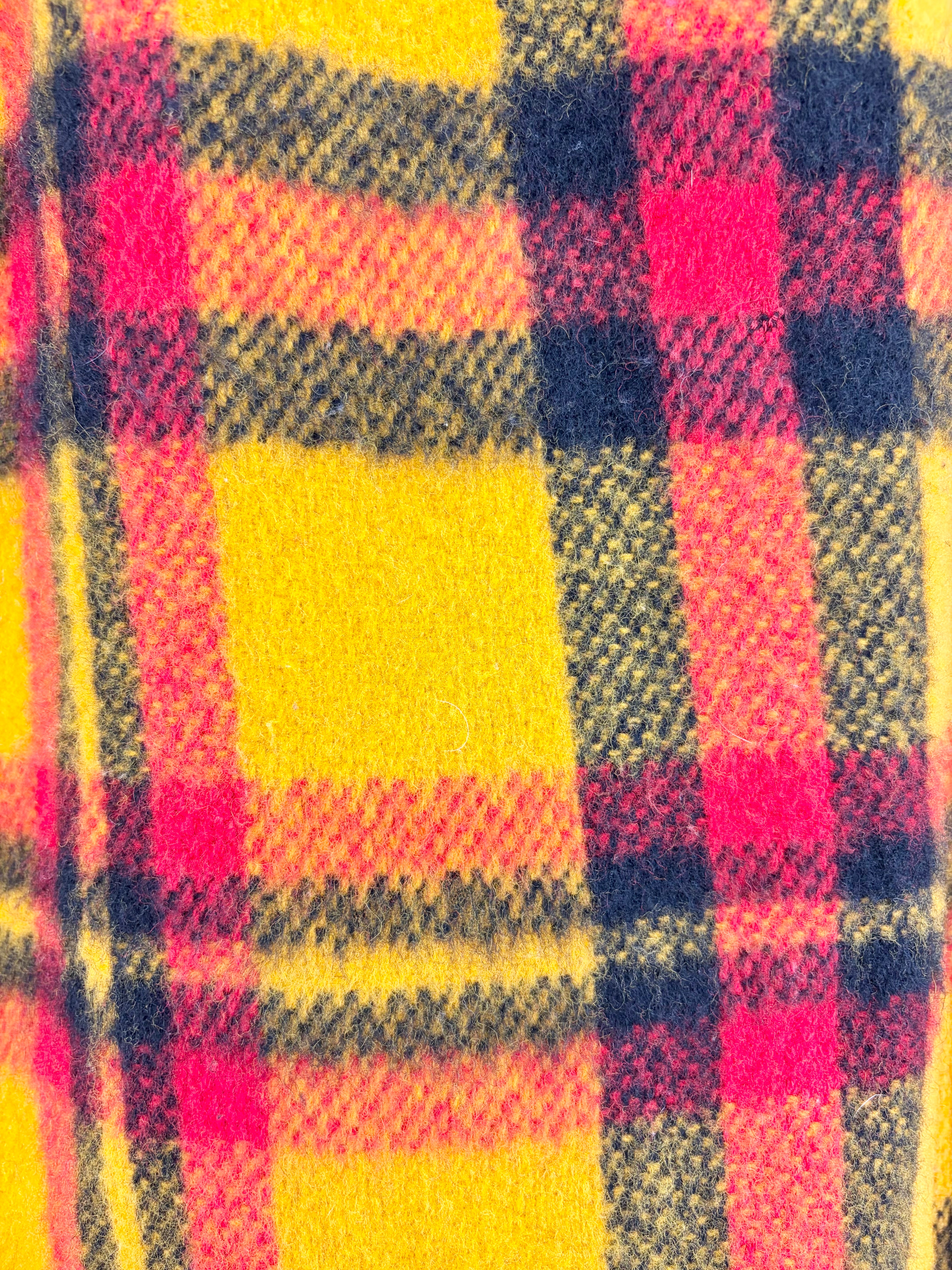 Vintage Len Vogue Orange Gold & Black Plaid Maxi Skirt - AU10/12