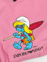 Emporio Armani Kids Pink Smurfs Cotton Dress - 10