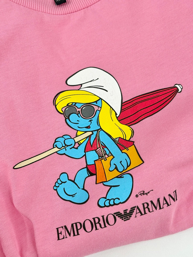 Emporio Armani Kids Pink Smurfs Cotton Dress - 10