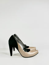 By Malene Birger Taupe & Black 'New Sexy' Pumps - EU39