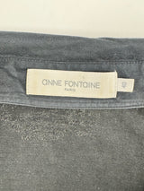 Anne Fontaine Black & Navy Long Sleeve Top - AU6/8
