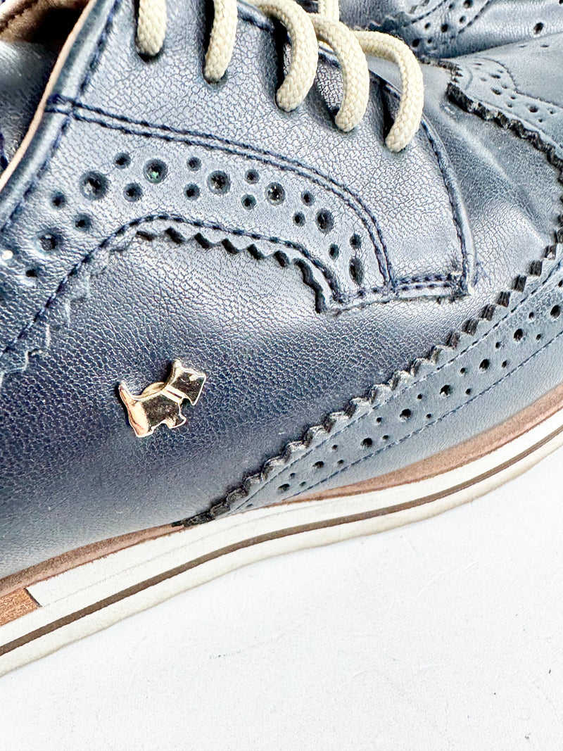 Ferrioni Navy Blue Brogue Lace Ups - EU37.5
