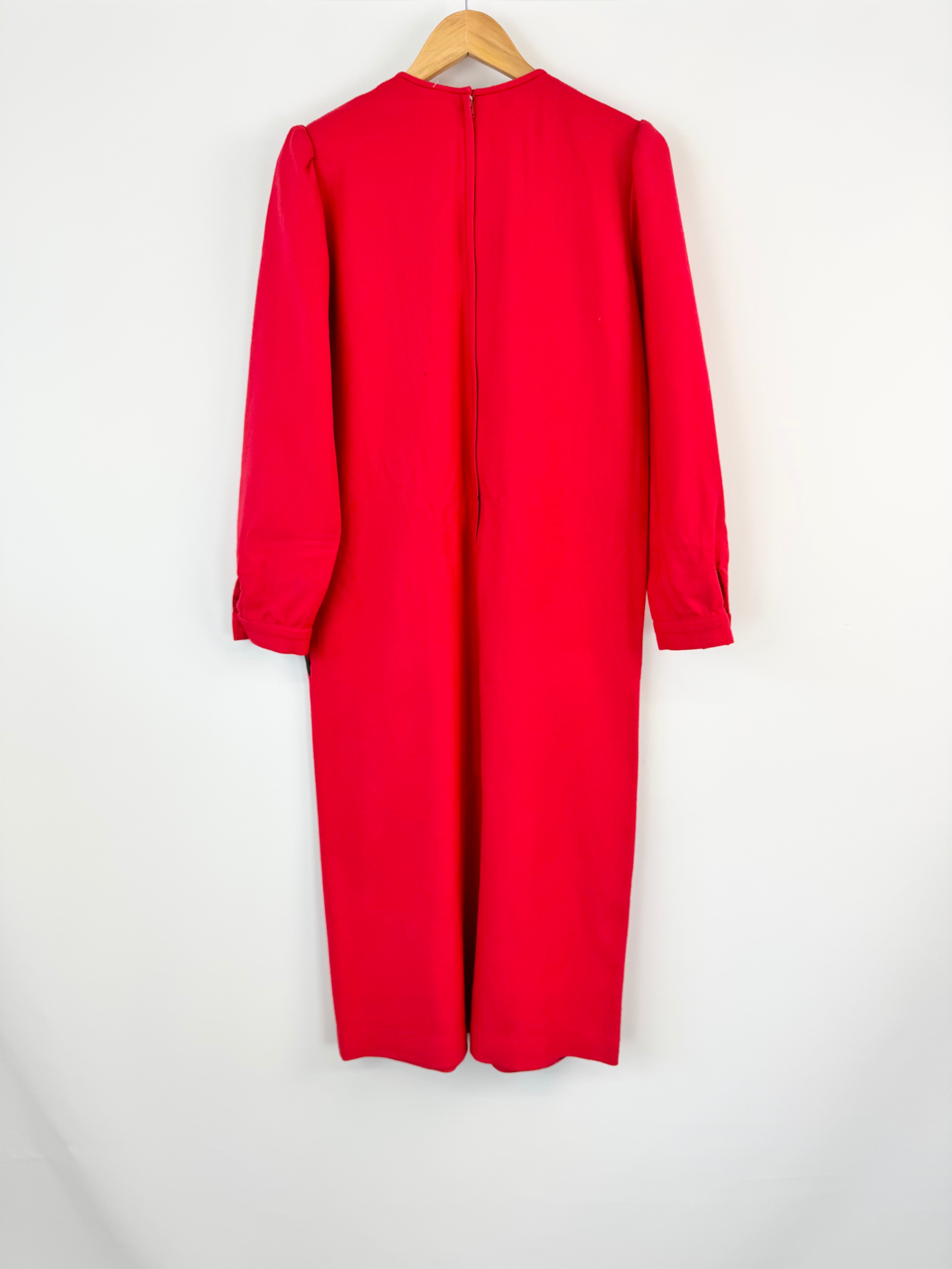 Peter Metchev Red & Black Vintage Dress - AU12