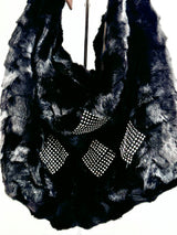 Black Fur Tote Bag
