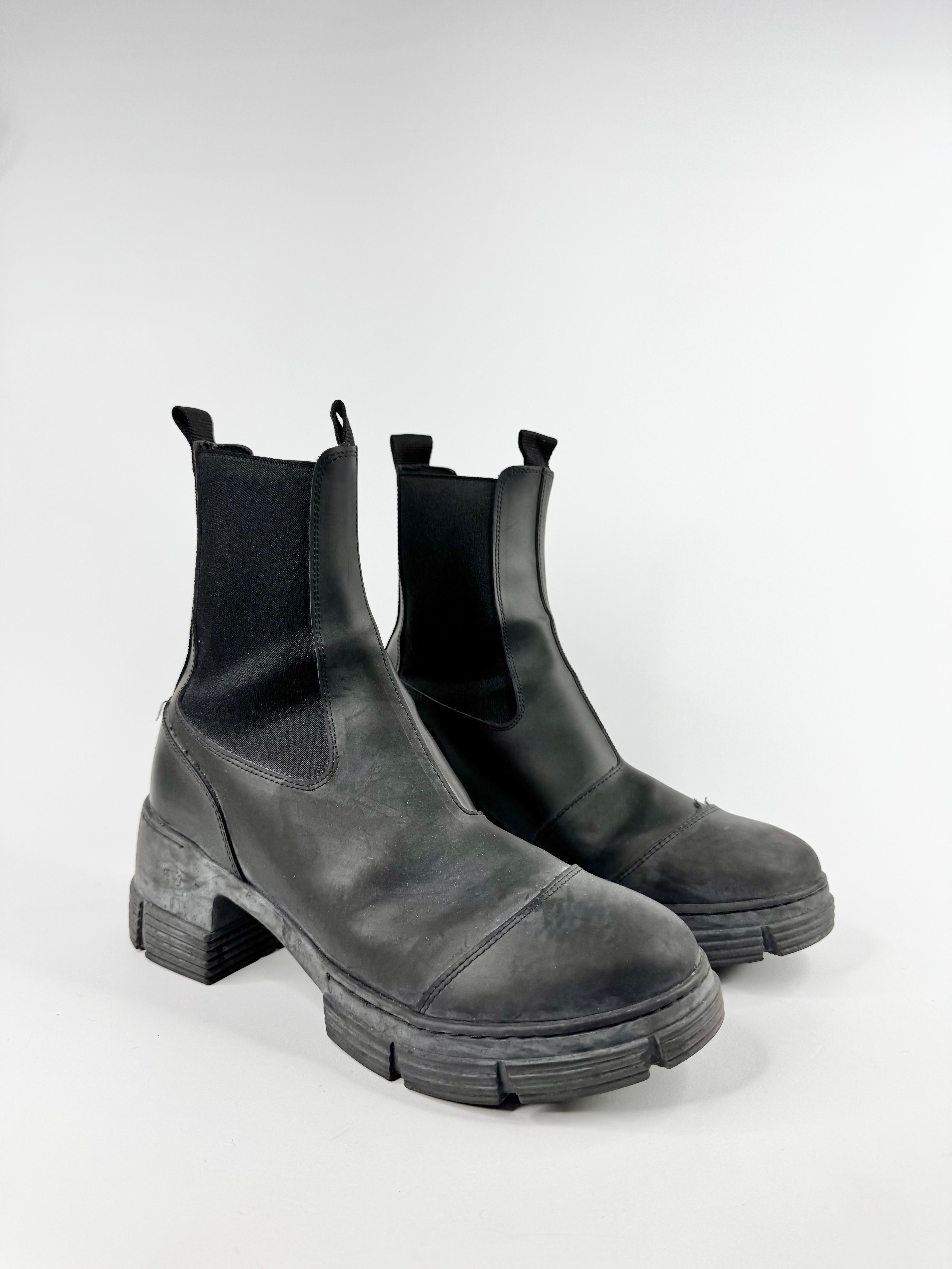Ganni Black Combat Boots - EU40