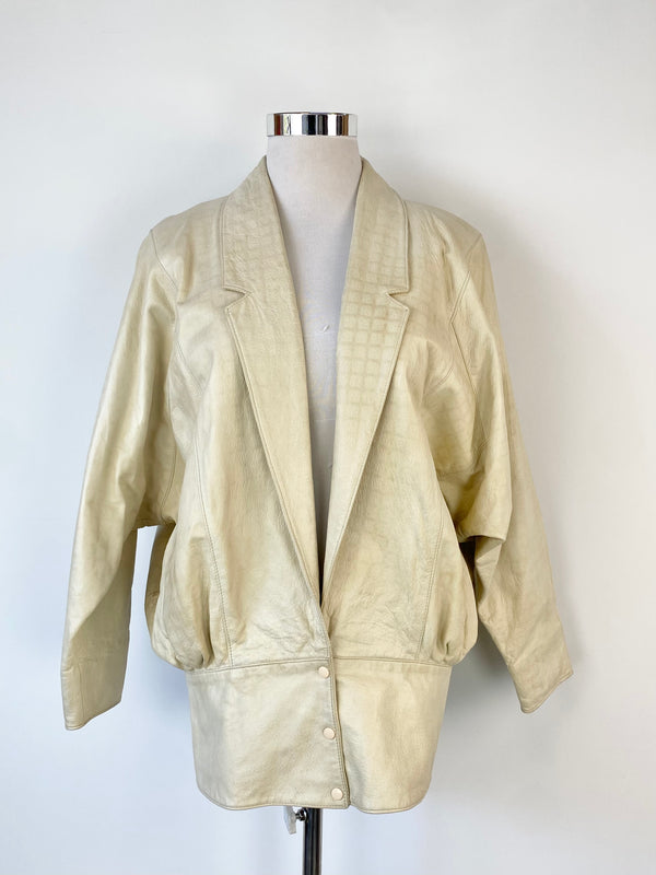 Vintage Sirocco Cream Leather Jacket - AU10/12