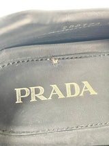 Prada Black & Navy Blue Leather Business Loafers - US10