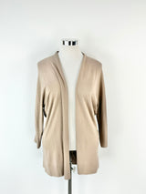 Le Tricote Perugia Lightweight Open Beige Cardigan - AU10/12