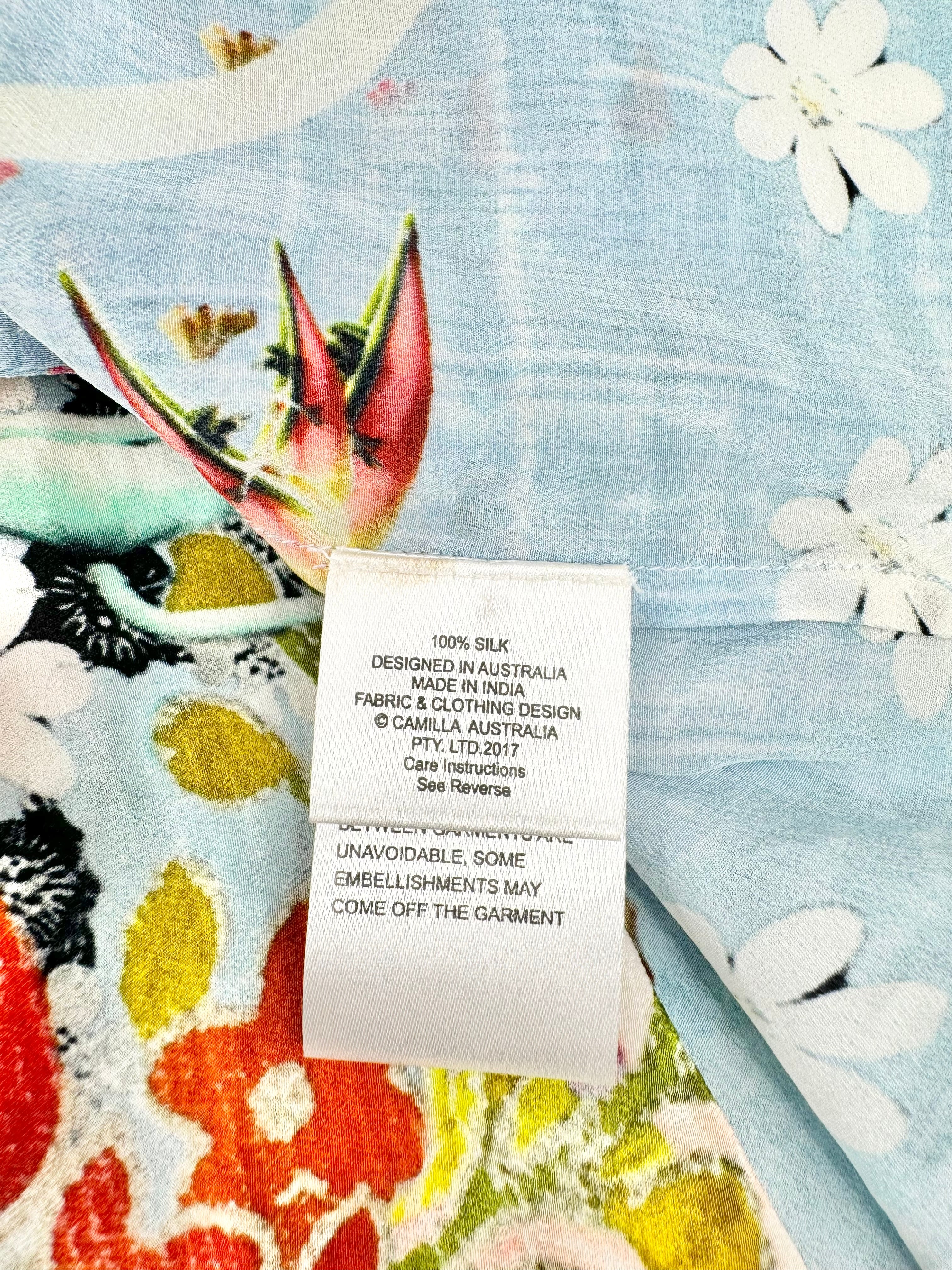 Camilla Blue Silk Dress - AU12