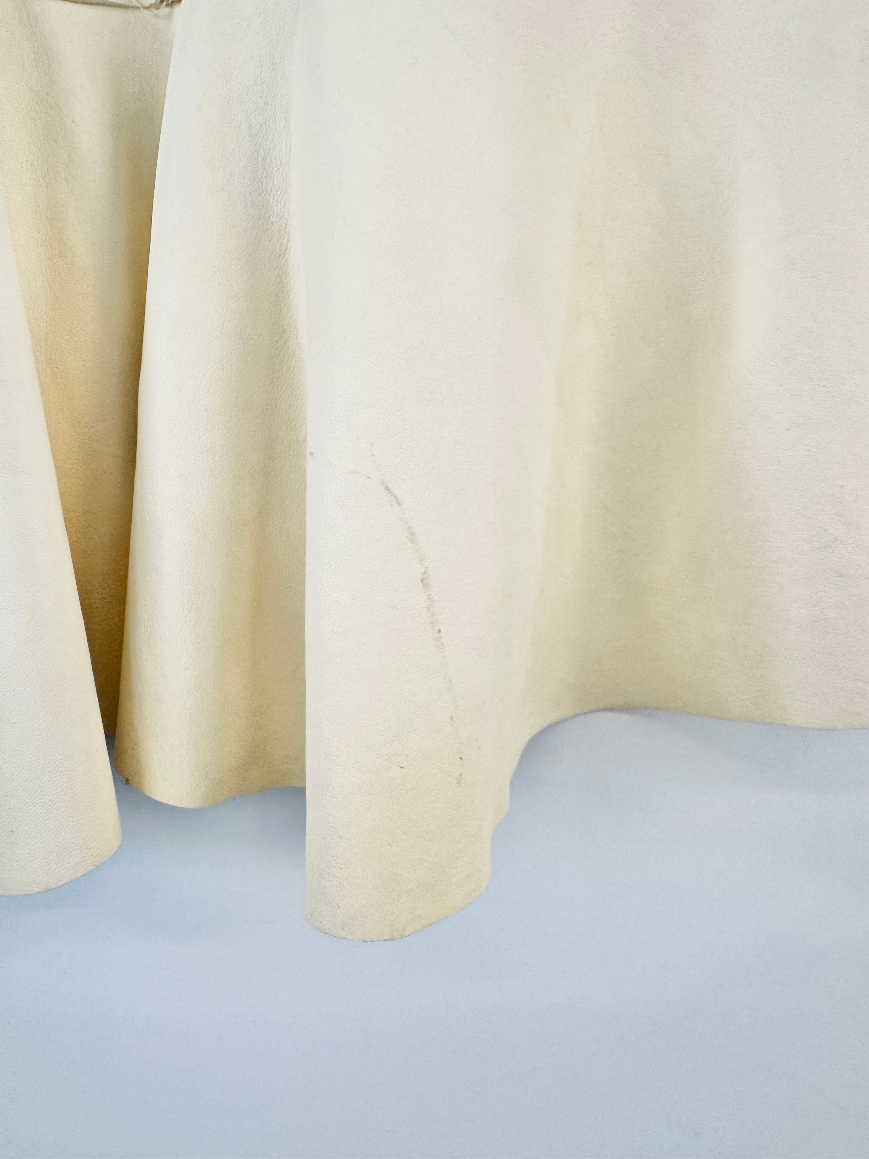 ONCE WAS CREAM LEATHER SKIRT NWT - AU12