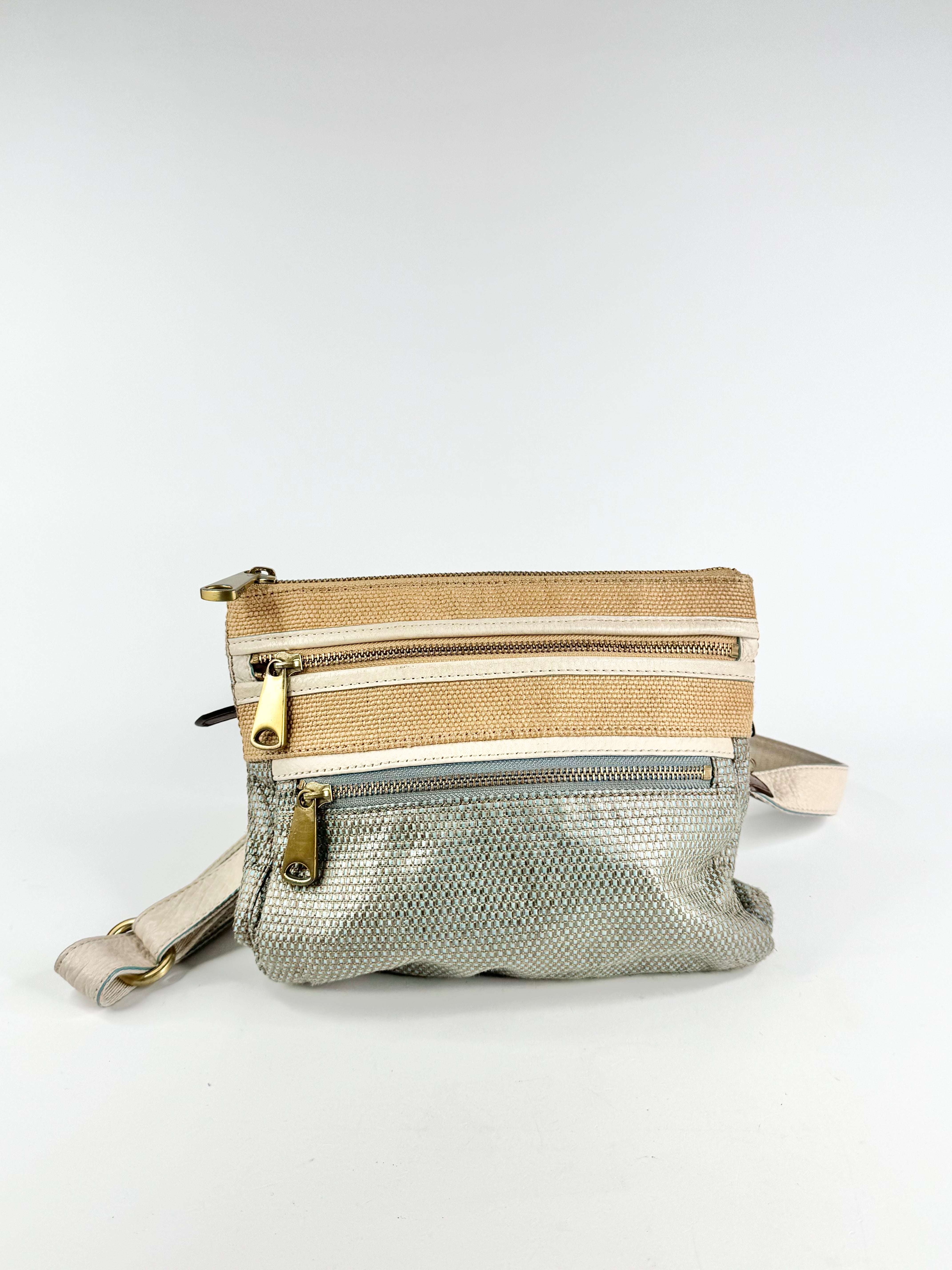 Fossil Woven Cross Body Bag